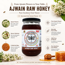 GIR Honey Ajwain Black Raw Honey: NMR Tested 100% Pure, Unprocessed & Organic (500g)
